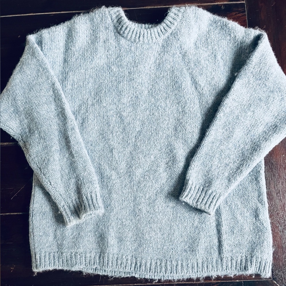 Reformation Light Blue Baby Alpaca Sweater XS